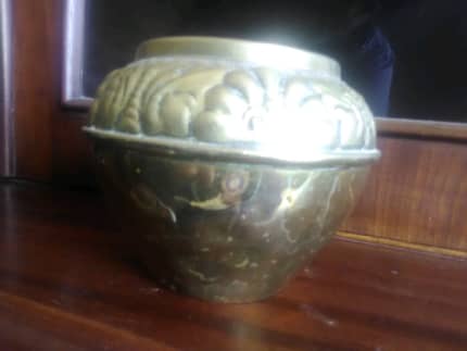 Vintage, etched brass vase with red accents, Vases & Bowls, Gumtree  Australia Boroondara Area - Balwyn North