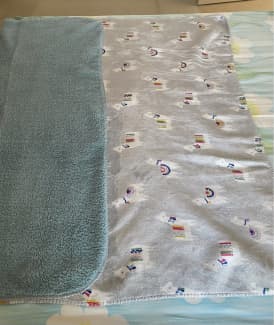 Flannel Blanket (Morgan & Finch) - Blue and Llamas - 125x150cm