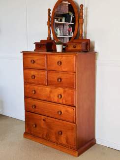 Lovely Tallboy mirror chest of drawers Dressers Drawers in Bellerive TAS Gumtree Australia