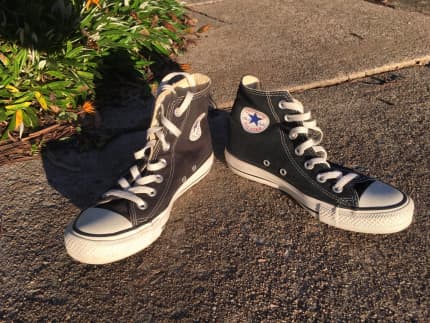 Black converse high tops size clearance 5.5