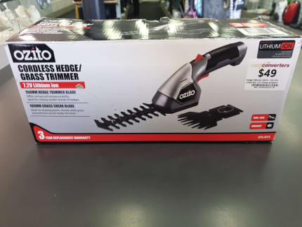 Ozito 7.2 v cordless hedge trimmer sale