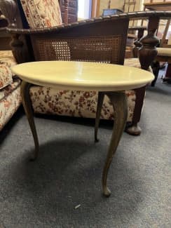 Lovely coffee table with marble top and iron legs- Deliver or Pick