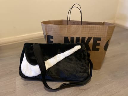 Nike Faux Fur Tote Bag Black