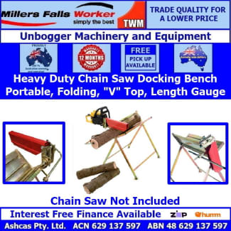 Millers Falls Chain Saw Bench Galvanised Steel Folding Docking