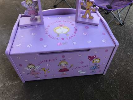 pink and gold toy box