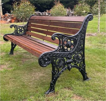 Cast iron Bench Seat Garden Park Wrought Outdoor Dining Furniture in Teesdale VIC Gumtree Australia