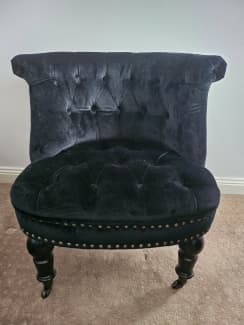 Black Velvet Arm chair Armchairs Gumtree Australia Moonee