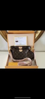 Louis Vuitton Multi Pochette Pink with Additional Strap - THE PURSE AFFAIR