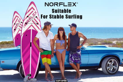 NORFLX Stand Up Paddle Board Inflatable SUP 10'6” Surfboard Paddleboard  Kayak PNK