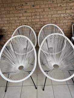 acapulco white outdoor chair