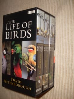 VHS BBC David Attenborough The Life of Birds 3 Tape Box Set | CDs