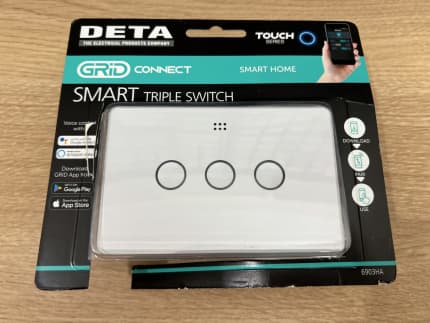 Deta grid connect smart triple gang touch store light switch