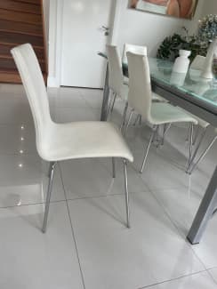 white dining chairs set of 8