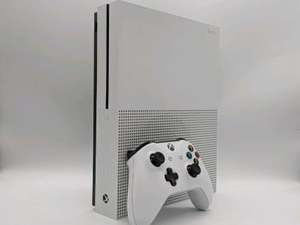 Microsoft Xbox One S 500GB Console Model 1681 White + 1 Controller + 2  Games
