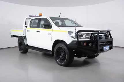 2020 Toyota Hilux GUN126R MY19 Upgrade SR (4x4) White 6 Speed Automatic Double Cab Chassis Bentley Canning Area Preview