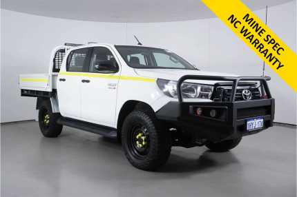 2019 Toyota Hilux GUN126R MY19 SR (4x4) White 6 Speed Automatic Double Cab Chassis Bentley Canning Area Preview