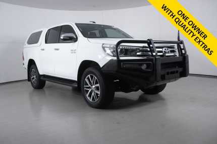 2017 Toyota Hilux GUN126R MY17 SR5 (4x4) White 6 Speed Automatic Dual Cab Utility Bentley Canning Area Preview