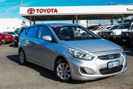 2017 Hyundai Accent RB4 MY17 Active Silver, Chrome 6 Speed CVT Auto Sequential Hatchback Osborne Park Stirling Area Preview