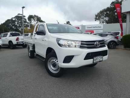 2017 Toyota Hilux GUN126R SR (4x4) Glacier White 6 Speed Manual Cab Chassis Mount Barker Mount Barker Area Preview
