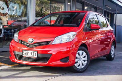 2012 Toyota Yaris NCP130R YR Red 5 Speed Manual Hatchback Somerton Park Holdfast Bay Preview