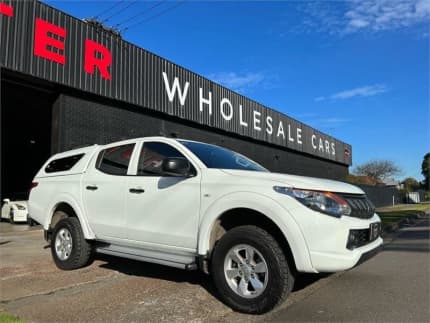 2017 Mitsubishi Triton MQ MY17 GLX  Double Cab White 5 Speed Sports Automatic Utility Mayfield West Newcastle Area Preview
