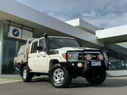 2018 Toyota Landcruiser VDJ79R GXL Double Cab White 5 Speed Manual Cab Chassis Traralgon Latrobe Valley Preview