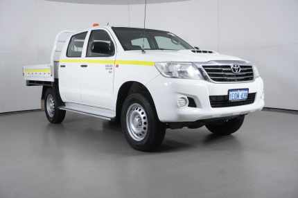 2014 Toyota Hilux KUN26R MY14 SR (4x4) White 5 Speed Manual Dual Cab Chassis Bentley Canning Area Preview