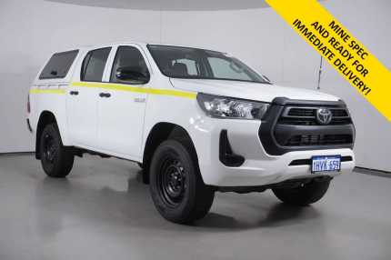 2022 Toyota Hilux GUN125R Workmate (4x4) White 6 Speed Automatic Double Cab Pick Up Bentley Canning Area Preview