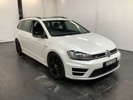 2015 Volkswagen Golf AU MY16 R Wolfsburg Edition Opal White 6 Speed Direct Shift Wagon Cardiff Lake Macquarie Area Preview