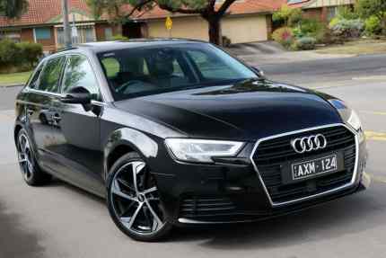2018 Audi A3 8V MY19 35 TFSI Sportback S Tronic Black 7 Speed Sports Automatic Dual Clutch Hatchback Burwood Whitehorse Area Preview