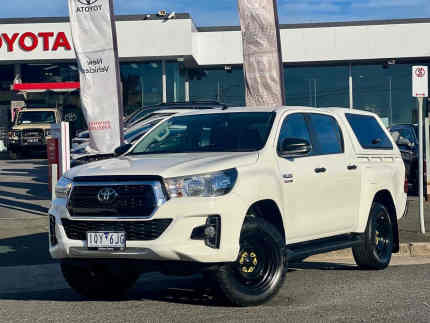 2019 Toyota Hilux GUN126R SR Double Cab White 6 Speed Sports Automatic Utility Ballarat Central Ballarat City Preview