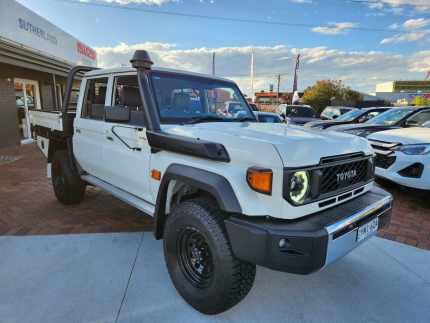 2023 Toyota Landcruiser Vdjl79R GXL Double Cab White 5 Speed Manual Cab Chassis Caringbah Sutherland Area Preview