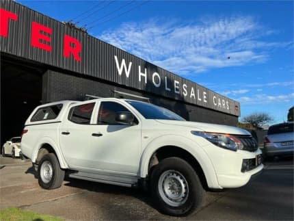 2017 Mitsubishi Triton MQ MY17 GLX Double Cab White 5 Speed Sports Automatic Utility Mayfield West Newcastle Area Preview