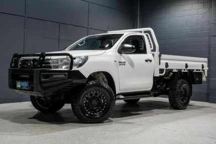 2019 Toyota Hilux GUN126R MY19 Upgrade SR (4x4) White 6 Speed Manual Cab Chassis Woodridge Logan Area Preview