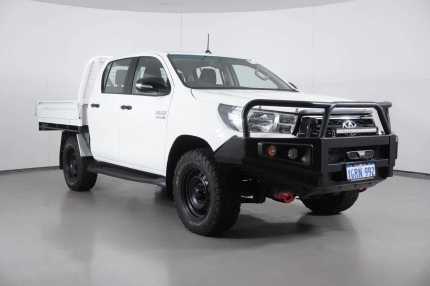 2018 Toyota Hilux GUN126R MY19 SR (4x4) White 6 Speed Automatic Double Cab Chassis Bentley Canning Area Preview