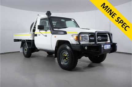 2017 Toyota Landcruiser LC70 VDJ79R MY17 Workmate (4x4) White 5 Speed Manual Cab Chassis Bentley Canning Area Preview
