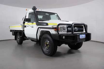 2018 Toyota Landcruiser VDJ79R MY18 Workmate (4x4) White 5 Speed Manual Cab Chassis Bentley Canning Area Preview