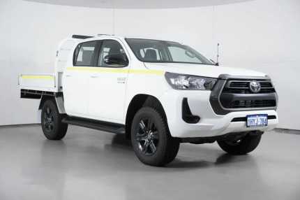 2022 Toyota Hilux GUN126R SR (4x4) White 6 Speed Automatic Double Cab Chassis Bentley Canning Area Preview