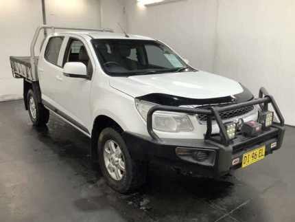 2014 Holden Colorado RG MY14 LX (4x4) White 6 Speed Manual Crew Cab Chassis Cardiff Lake Macquarie Area Preview