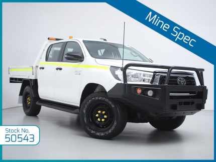 2019 Toyota Hilux GUN126R MY19 SR (4x4) White 6 Speed Automatic Double Cab Chassis Jandakot Cockburn Area Preview