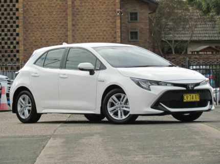 2019 Toyota Corolla ZWE211R Ascent Sport Hybrid Glacier White Continuous Variable Hatchback Belmore Canterbury Area Preview