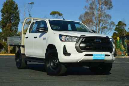 2020 Toyota Hilux GUN126R SR Double Cab White 6 Speed Sports Automatic Cab Chassis Derwent Park Glenorchy Area Preview