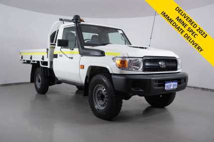 2022 Toyota Landcruiser 70 Series VDJ79R Workmate White 5 Speed Manual Cab Chassis Bentley Canning Area Preview