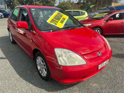 2001 Honda Civic 7th Gen VTi Red 4 Speed Automatic Hatchback Lidcombe Auburn Area Preview