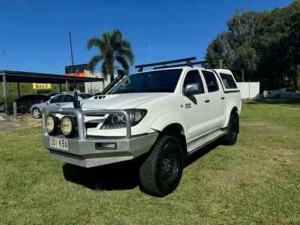 2007 Toyota Hilux KUN26R 07 Upgrade SR5 (4x4) White 4 Speed Automatic Dual Cab Pick-up Wacol Brisbane South West Preview