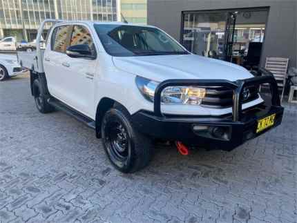 2016 Toyota Hilux GUN126R SR (4x4) White 6 Speed Automatic Dual Cab Chassis North Strathfield Canada Bay Area Preview