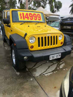 2009 Jeep Wrangler JK MY2009 Unlimited Sport Yellow 4 Speed Automatic Softtop Enfield Port Adelaide Area Preview