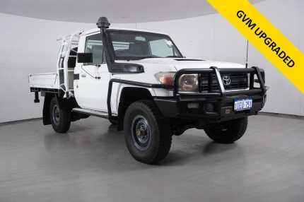 2014 Toyota Landcruiser VDJ79R MY12 Update Workmate (4x4) White 5 Speed Manual Cab Chassis Bentley Canning Area Preview