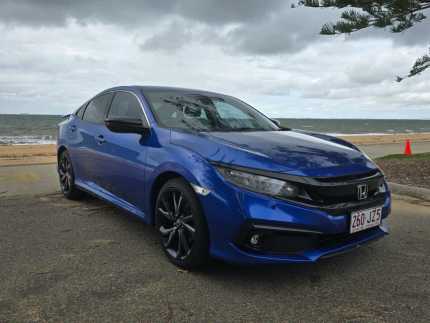2019 Honda Civic 10th Gen MY19 RS Blue 1 Speed Constant Variable Sedan Clontarf Redcliffe Area Preview