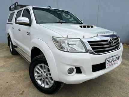 2013 Toyota Hilux KUN26R MY12 SR5 (4x4) White 4 Speed Automatic Dual Cab Pick-up Hoppers Crossing Wyndham Area Preview